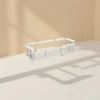 The silver metal multi-layer storage rack for the living room and bedroom is simple, modern, load-bearing and durable Application Scenario